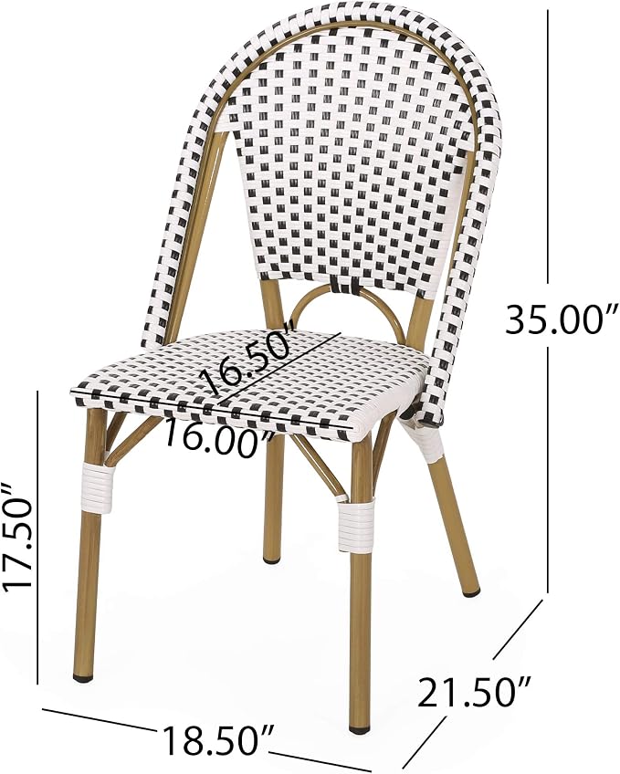 Christopher Knight Home Philomena Outdoor French Bistro Chair - Image 3