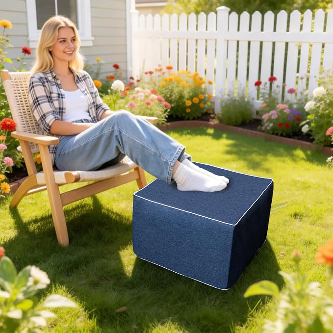 Outdoor Ottoman 20x20x14 Inches Outdoor Square Ottomans - Image 7