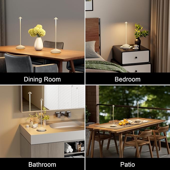 2-Pack 6000mAh Rechargeable Led Table Lamp Cordless, 3000K-6000K Stepless - Image 5