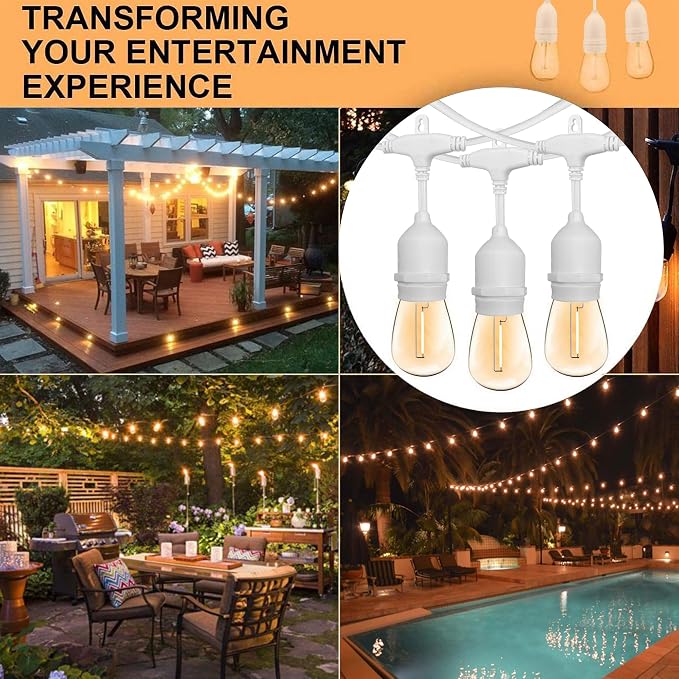 Banord Outdoor String Lights, 48FT Waterproof Patio Lights - Image 2