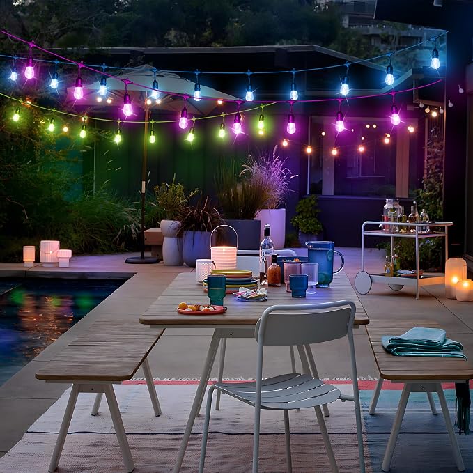50FT RGB Solar Outdoor String Lights - Image 9