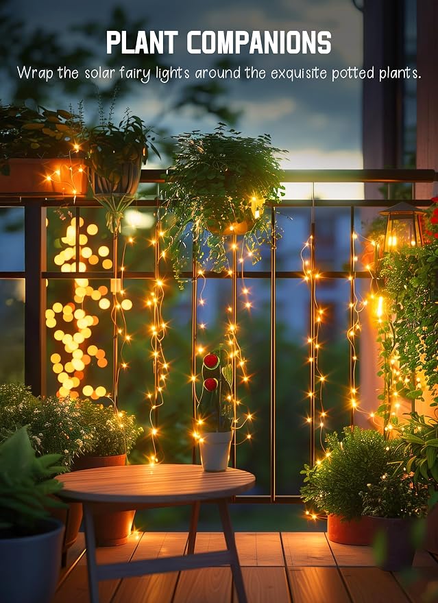 Solar String Lights Outdoor Waterproof, 2 Packs Total 132 Ft 400 LED Solar - Image 5