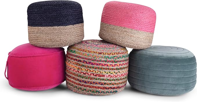 SIMPLIHOME Vivienne Round Pouf - Image 10