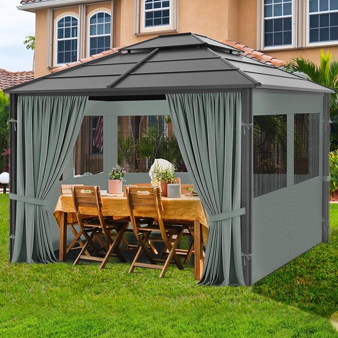 Gazebo Privacy Curtain 10'x12', Replacement Curtains - Image 2