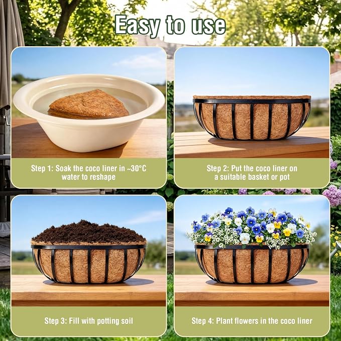 4 Pcs 24 Inch Trough Coco Liner - Image 6