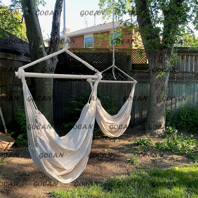 Hammock Chair Large Hammock Swing, 110 X 150cm Load 150kg, Cotton Hanging Chair - Image 7