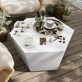 UPHA Outdoor Hexagon Coffee Table, Small Modern Minimalist Accent Tables by UPHA