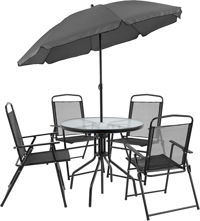 Flash Furniture Nantucket 6-Piece Patio Dining Set - Image 15