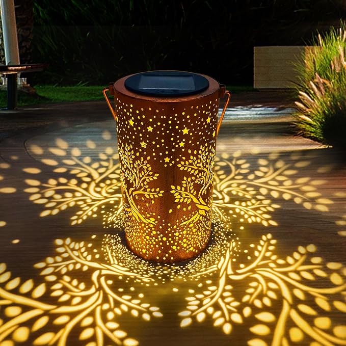 Tree of Life Solar Lanterns Outdoor Waterproof, Birthday Gifts by ANYTALK