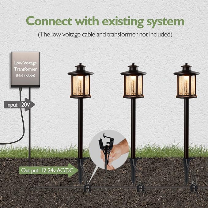 LITFIT Low Voltage Landscape Lighting, 12V 3.4W 155LM 3000K Outdoor Path Lights - Image 9