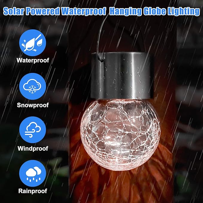 12Pack Outdoor Hanging Solar Lights - Image 2