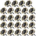 Peasur Solar Ground Lights Outdoor, 24 Pack Flat Solar Powered Disc Lights by Peasur