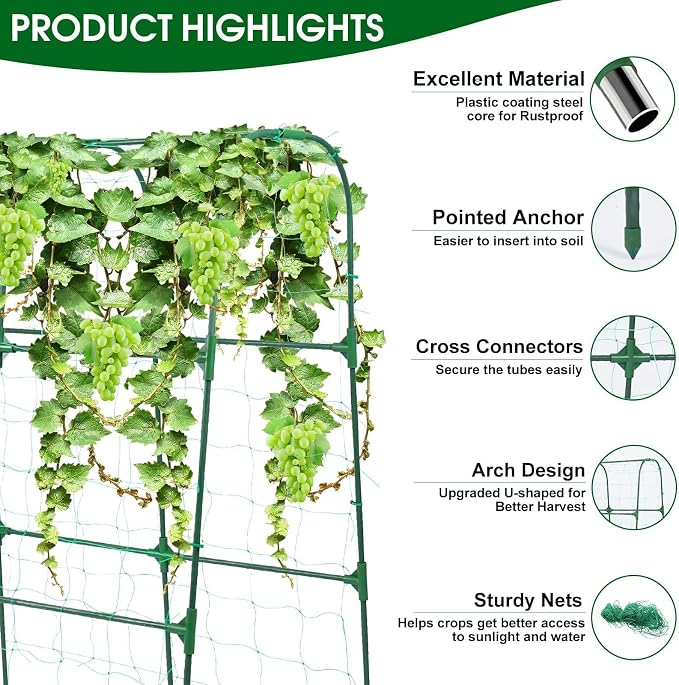 Garden Trellis for Climbing Plants Outdoor, Cucumber Trellis for Raised Bed - Image 3