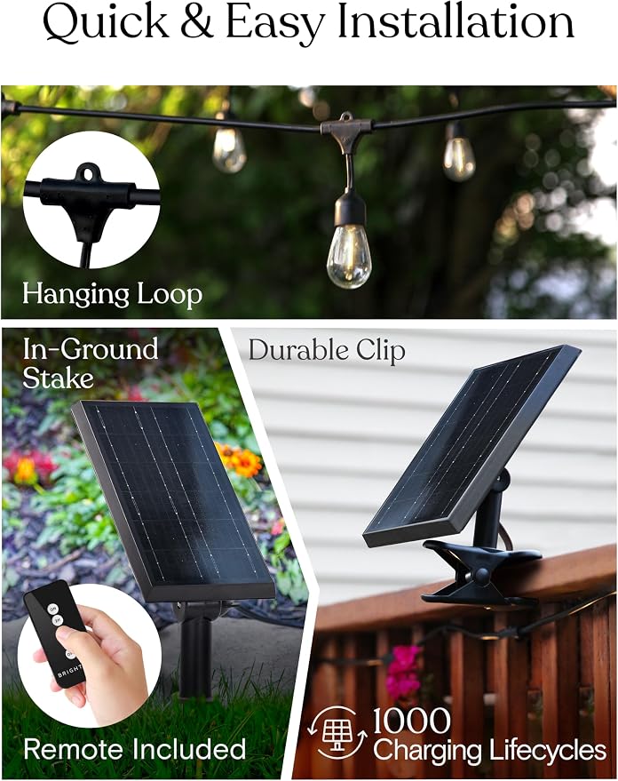 Brightech Ambience Pro – Solar Power Remote Control Outdoor String Lights - Image 4