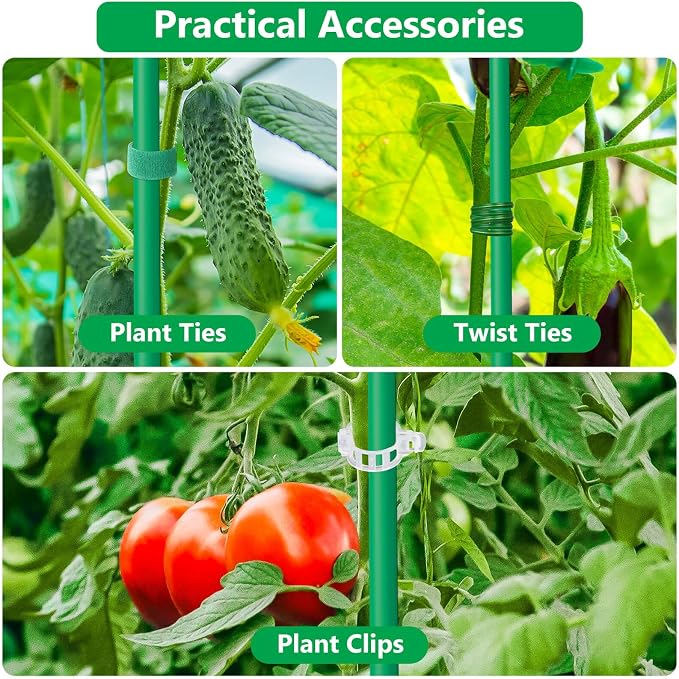 Lezmarket 150 Pack Garden Stakes, Plant Support Stakes, DIY 4ft 5ft 6ft 7ft - Image 7