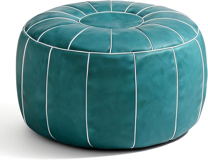 Thgonwid Unstuffed Moroccan Storage Pouf Foot Stool Ottoman Seat Handmade Faux by Thgonwid