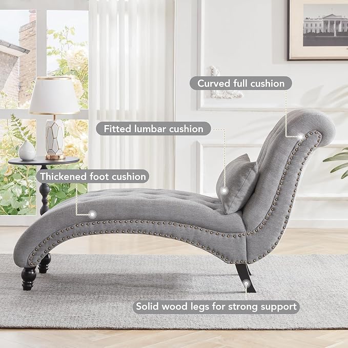 Tufted Soft Chaise Lounge Chair - Image 5