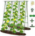 Cucumber Trellis for Raised Bed 48" L x 64" H, 16mm Heavy-Duty Metal A-Shape by Erinaik