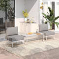 Sundale Outdoor 3 Pieces Patio Furniture Set, Metal Outdoor Sectional Sofa by SundaleOutdoor