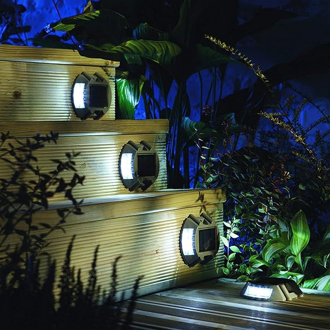 Solar Deck Lights 4 Pack LED Dock Lights - Image 2