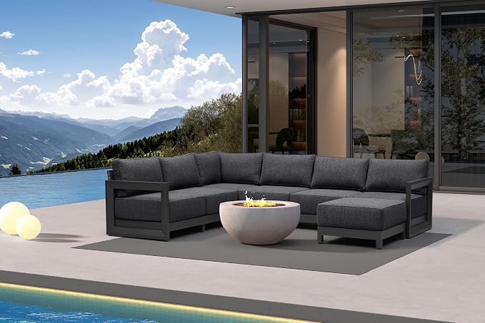 PURPLE LEAF Patio Furniture Set U-Shaped Outdoor Couch by Unknown