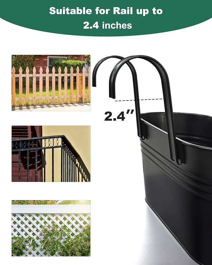 vensovo 16 Inch Railing Planter - Image 6