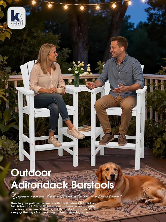 KINGYES Tall Adirondack Chair Set of 4 - Image 4