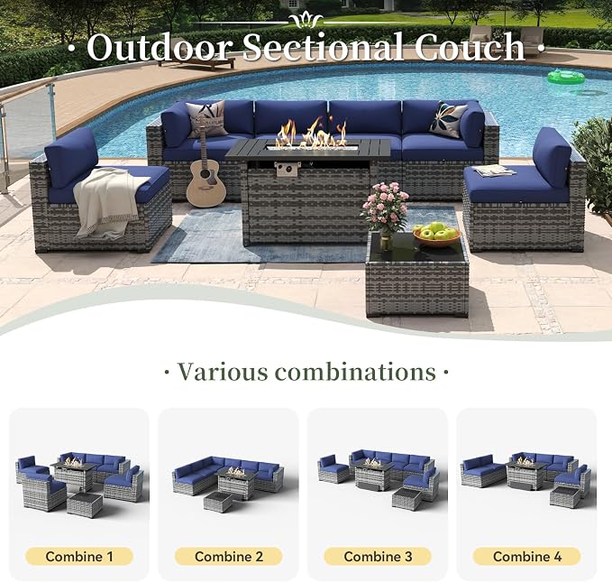 Aoxun 8 Piece Patio Furniture Set - Image 5