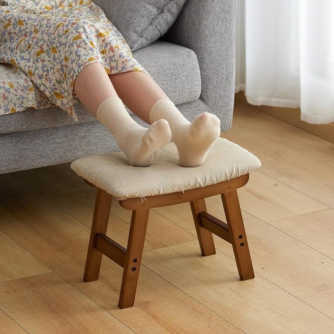 Foot Stool Ottoman Foot Rest Under Desk, Small Stool - Image 2
