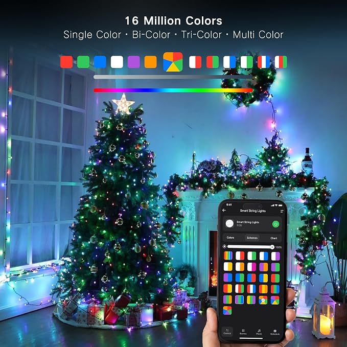 Brizled Smart Color Changing Christmas Lights, 66ft 200LED WiFi String Lights - Image 3