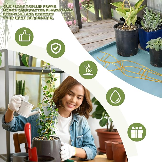 3 Pcs 15.75 Inch Indoor Plant Trellis - Image 5