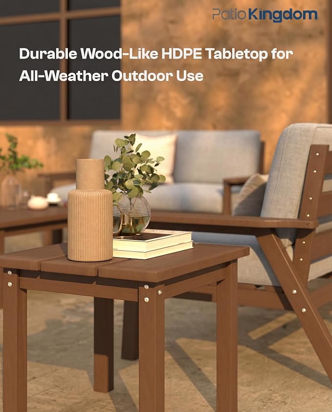 HDPE 7 Piece Patio Furniture Set, HDPE Outdoor Sectional - Image 9