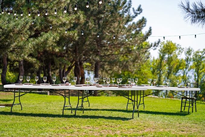 6 Foot Folding Table 6ft Foldable Portable Plastic Tables - Image 6