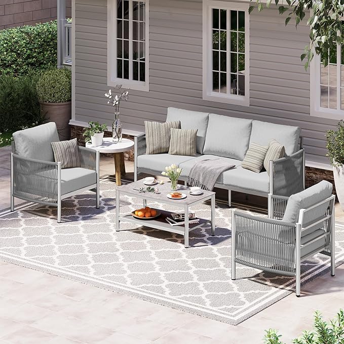 Aluminum Outdoor Patio Furniture Set by Oasbira