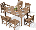 SERWALL 7-Piece Outdoor Dining Set, All Weather HDPE Outdoor Furniture Set by SERWALL