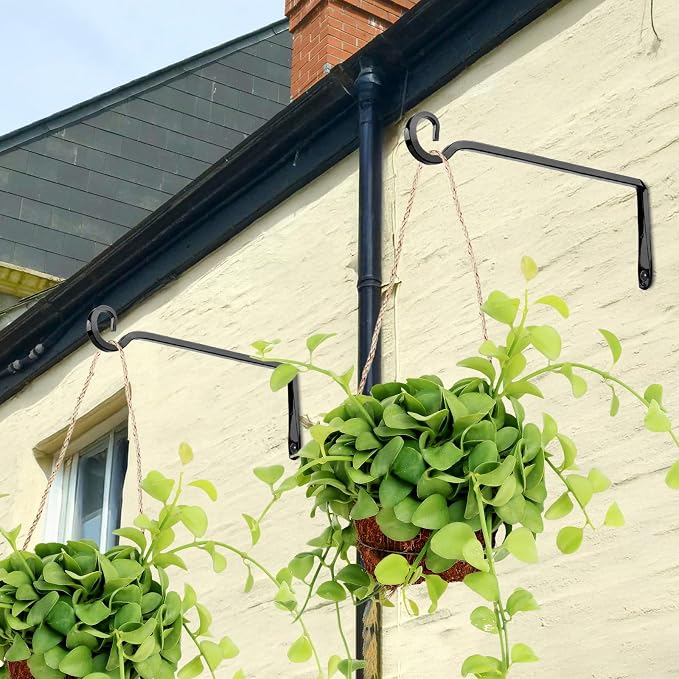Metal Hanging Plant Hooks, 2 Pack 10 Inch Wall Hooks - Image 4