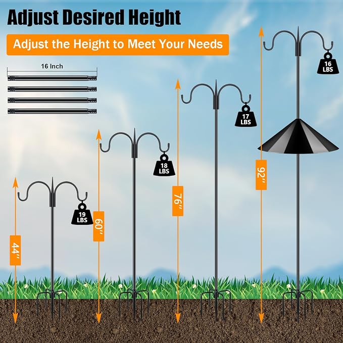 FEED GARDEN Heavy Duty Bird Feeder Pole - Image 3