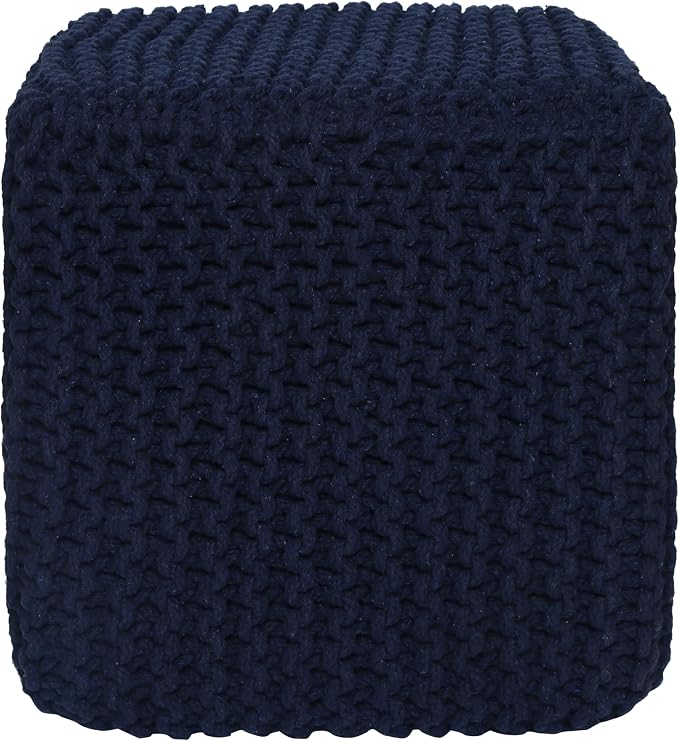 REDEARTH · Square Hand Knitted Pouf - Image 6