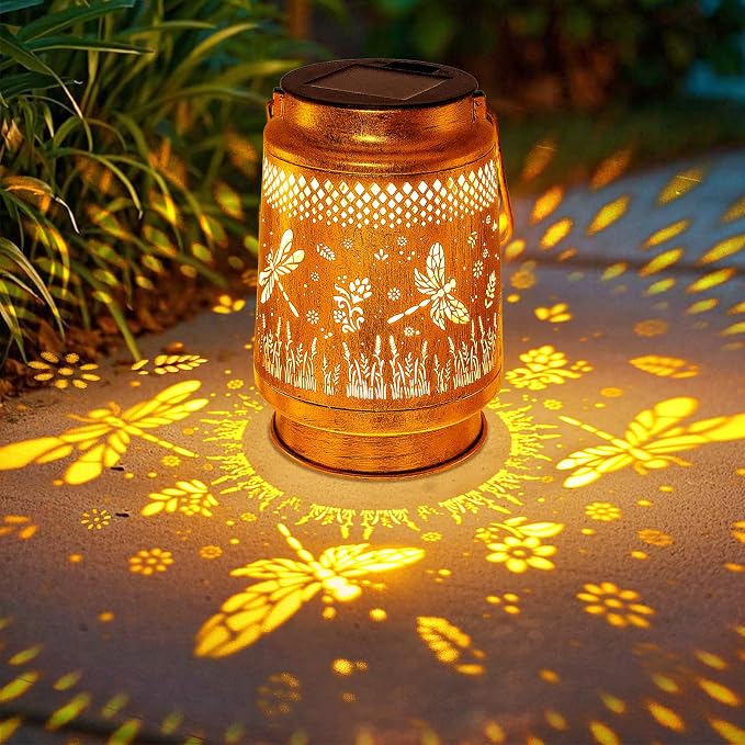 Solar Lanterns Outdoor Waterproof Dragonfly Garden Decor, Gifts - Image 3