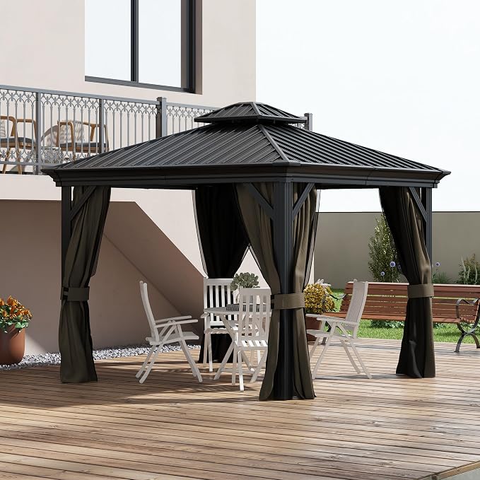 Outsunny 10' x 10' Hardtop Gazebo - Image 2