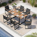 Outdoor Dining Set, HDPS + Aluminum Patio Table and Chairs Set by Oasbira