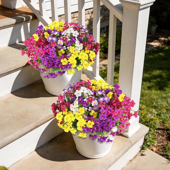 INQCMY Artificial Flowers for Outdoors Fake Plants Spring Decoration, 12 - Image 7