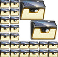 Peasur Solar Lights Outdoor Waterproof, Warm White Motion Sensor Lights Dusk to by Peasur