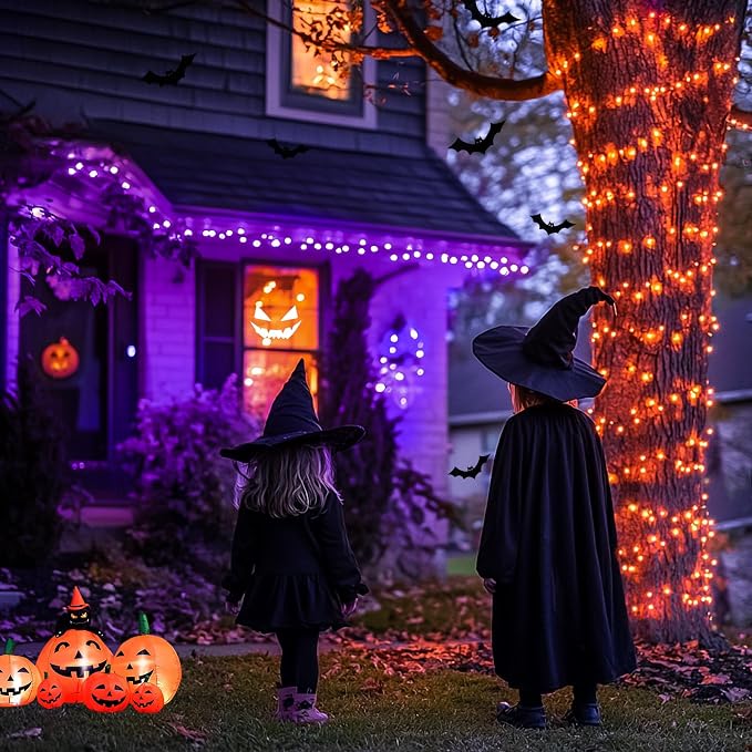 JMEXSUSS Halloween Lights Outdoor, 66FT Purple Orange Lights - Image 6