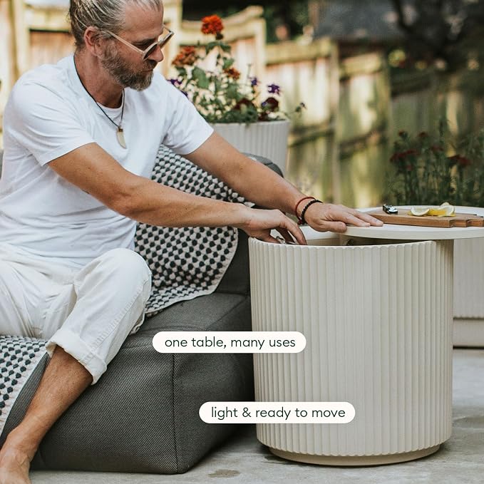 Veradek Outdoor Cooler Side Table - 2 in 1 - Designed - Image 5