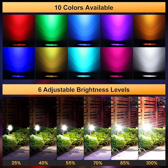 20W RGBW Color Changing Outdoor Spotlight - Image 4