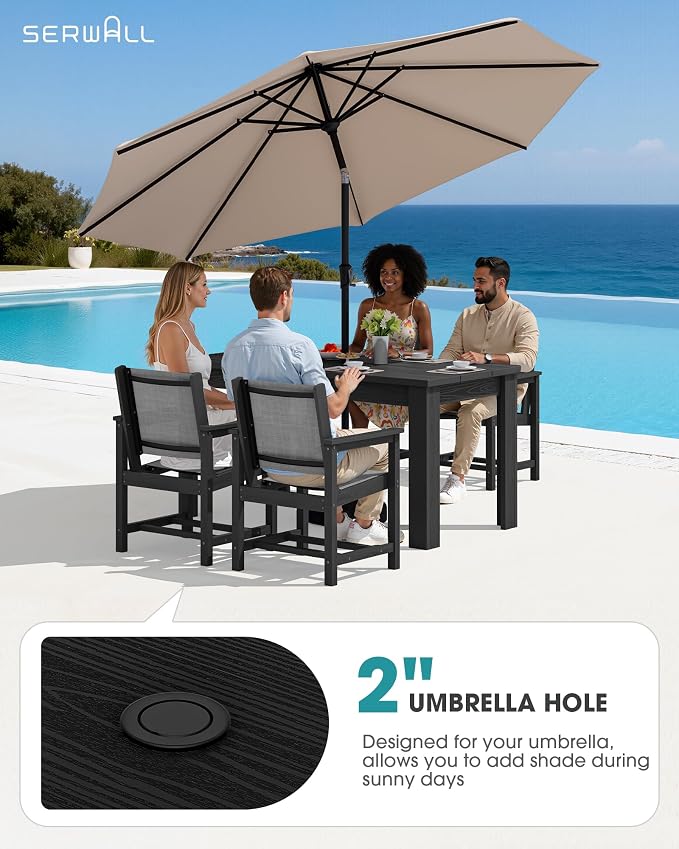 SERWALL Outdoor Dining Sets for 4 - Image 4