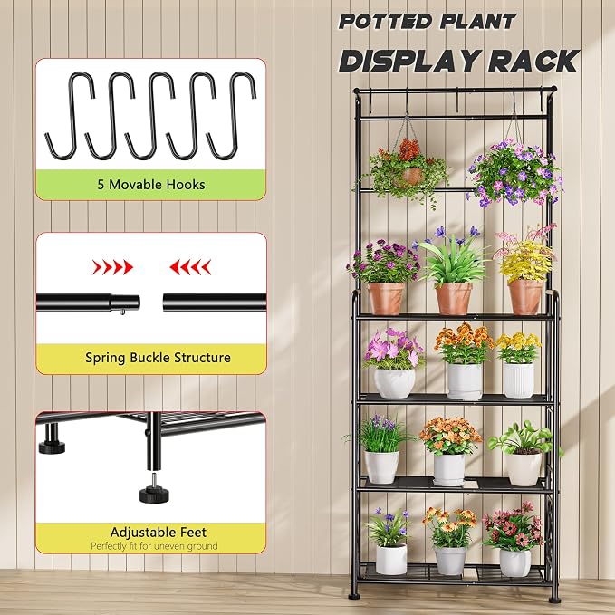 Plant Stand Indoor Outdoor Heavy Duty Metal - Image 3