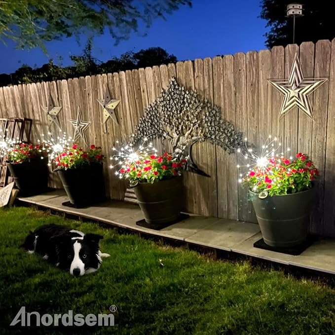 Anordsem Solar Fireworks Lights Outdoor: Garden Light Waterproof - Image 6