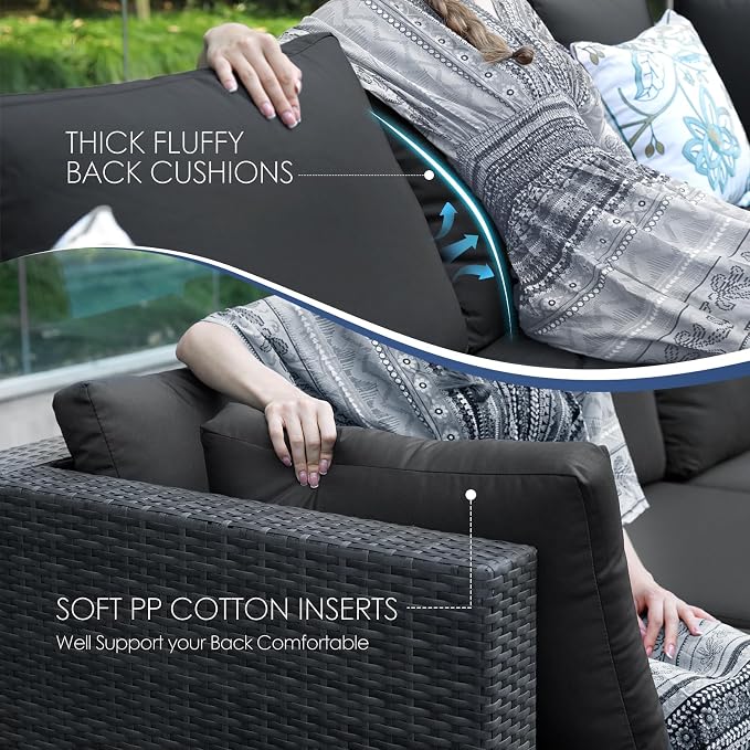 NICESOUL 11 Piece Sectional Patio Set - Image 8